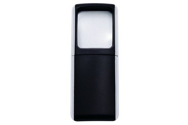 WEDO Rechtecklupe mit LED-Licht 2717501 schwarz Blister