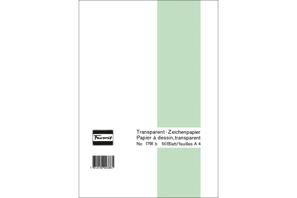 FAVORIT Transparentpapier A4 1791 B 60/65g 50 Blatt