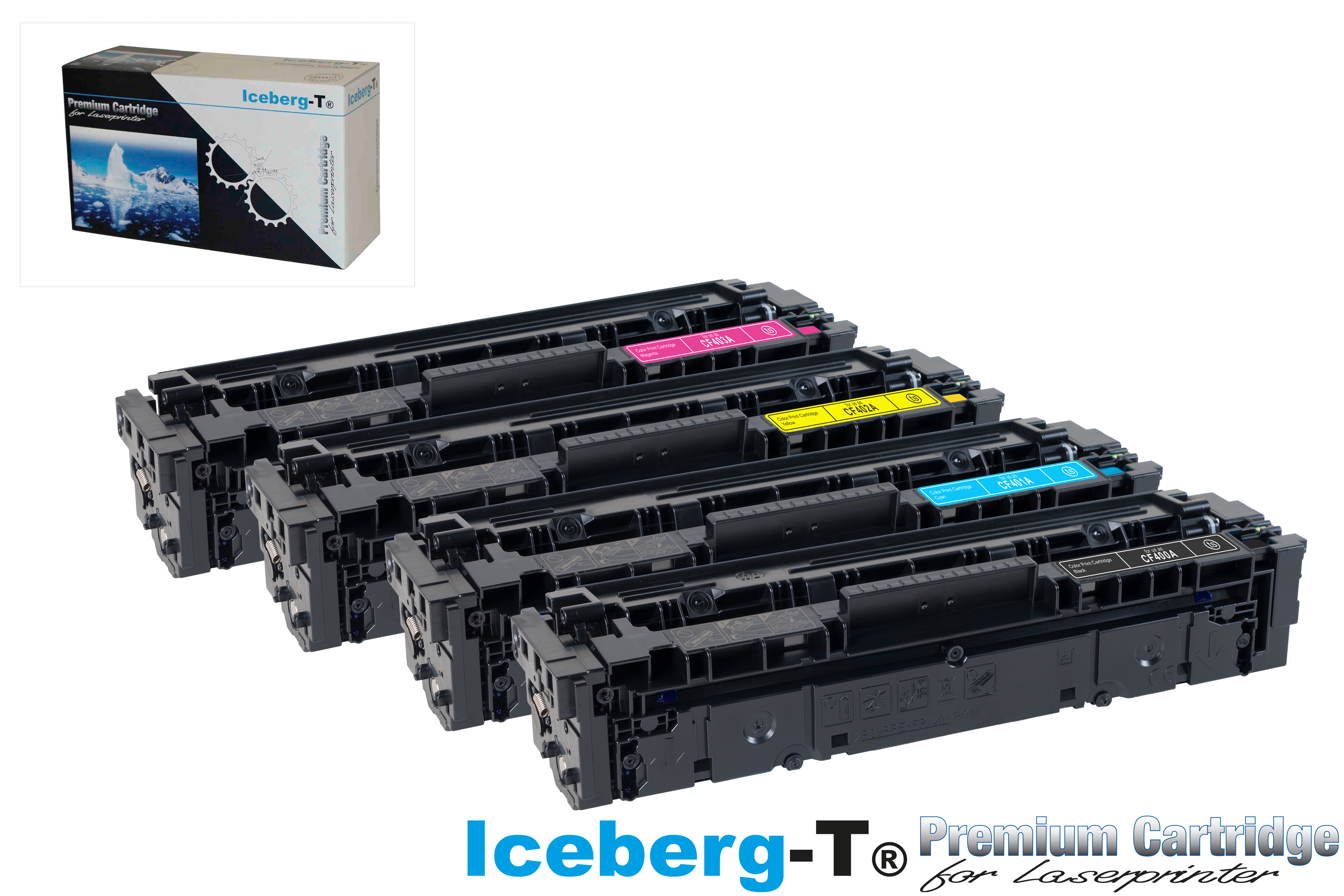 Iceberg-T Toner SET CF400A Set mit allen vier Farben