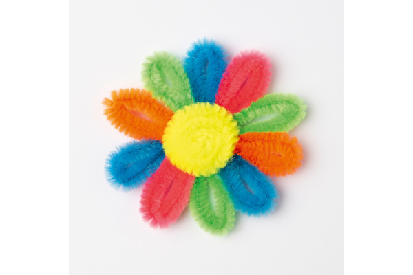 FOLIA Chenilledraht 8mmx50cm 778194 neon 100 Stück