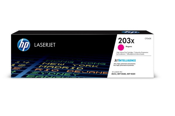 HP Toner-Modul 203X magenta CF543X CLJ Pro M254/MFP M280 2500 S.