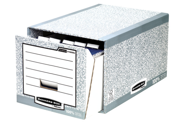 FELLOWES BankersBox Schubladenbox 01820EU grau/weiss 35x29x54.5cm