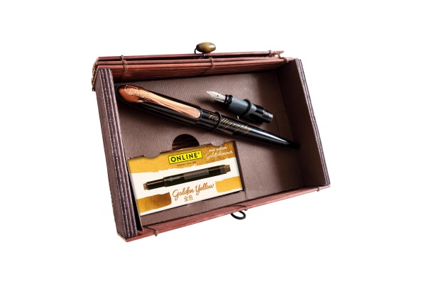 ONLINE Füllhalterset Air Rose 10058 black Bamboo Box