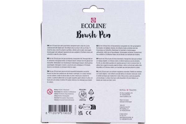 TALENS Ecoline Brush Pen Set 11509024 ass. 20 Stück