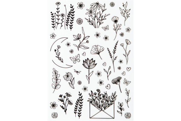 I AM CREA Rub on Sticker A5 4010.58 Blumen