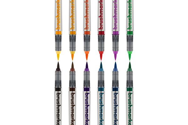 KARIN Brush Marker JUNIOR + blender 27C10 Basic colours 12 Stück