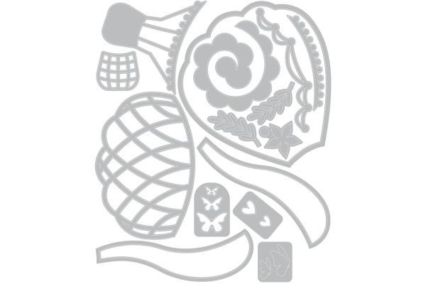 SIZZIX Stanzformen 666834 Floating Fancy 15 Stück