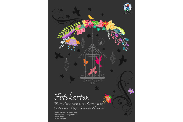 URSUS Fotokarton-Block A3 3814090SE 300g, schwarz 10 Blatt