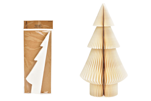 ROOST Aufsteller Honeycomb 15x30cm 10039687 Tannenbaum, weiss