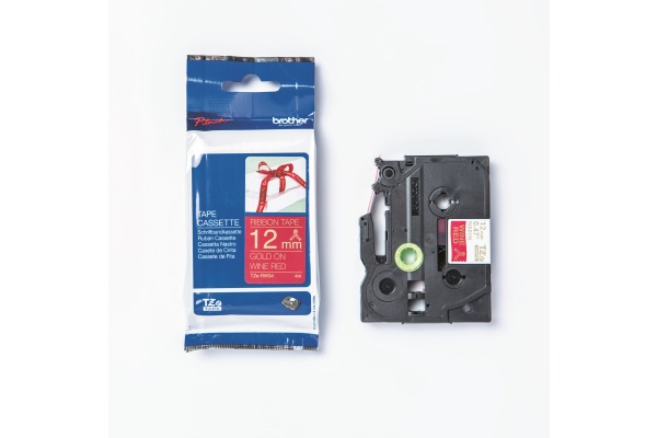 PTOUCH Textilbandkassette gold/rot TZe-RW34 PT-DV600VP 12 mm