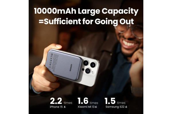 UGREEN Magnetic Power Bank 10000mAh 25919 20W,Wireless,Space Gray