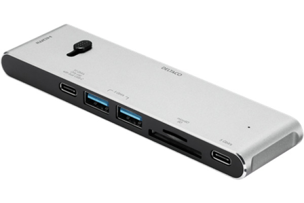 DELTACO USB-C Dockingsstation USBCHDMI2 2xUSB-C,2xUSB-A,(mic)SD,HDMI