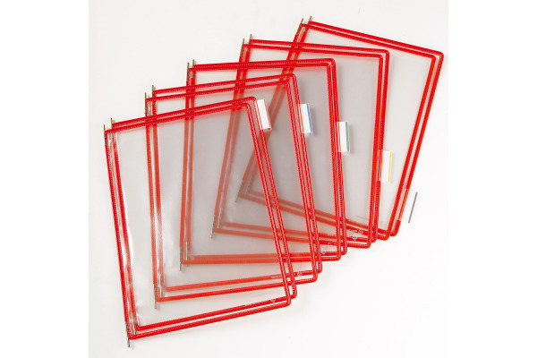 TARIFOLD T-Display Drehtasche A4 114003 PVC inkl. 5 Tabs rot 10 Stk.