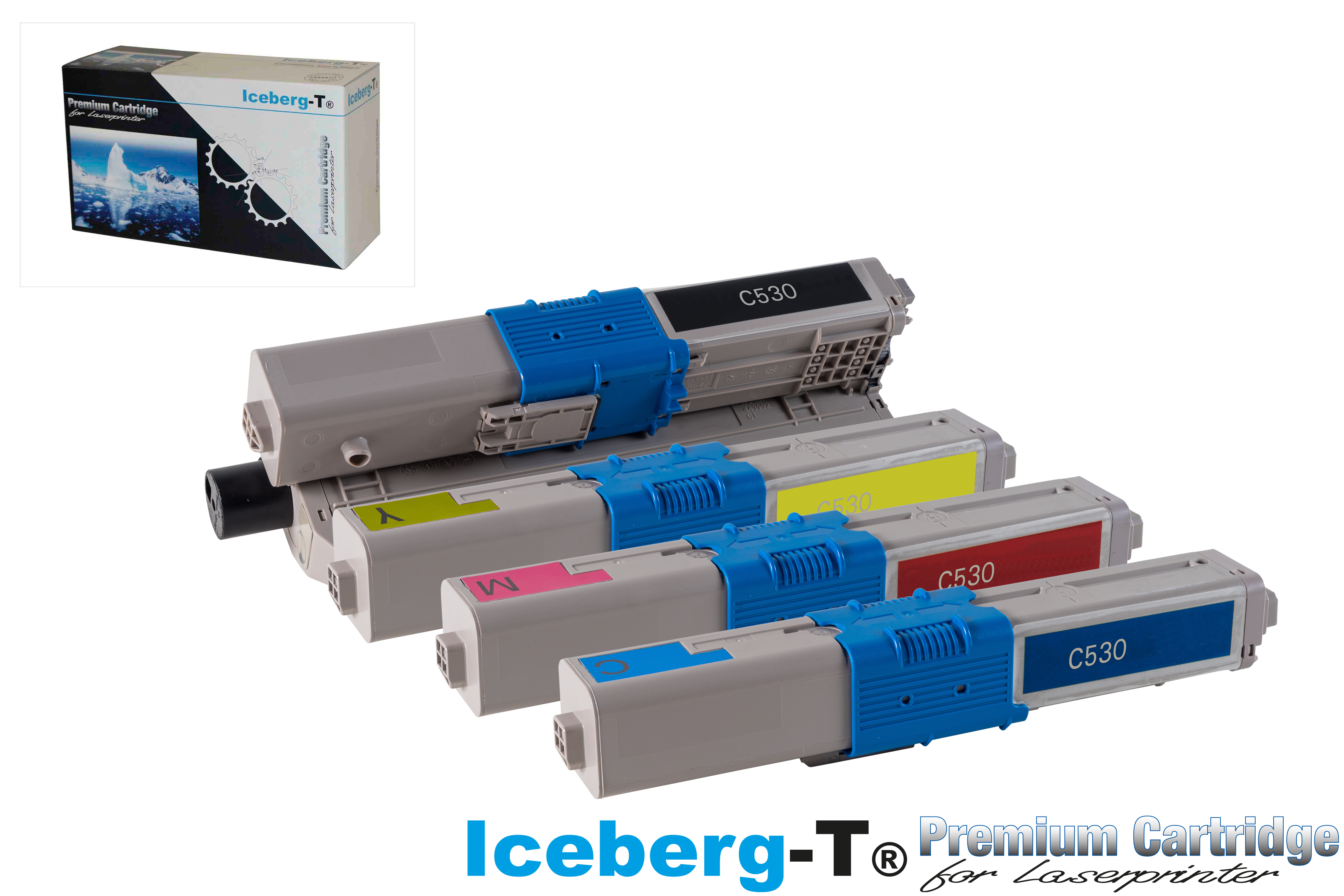 Iceberg-T Toner SET OKI C530 Set mit allen vier Farben