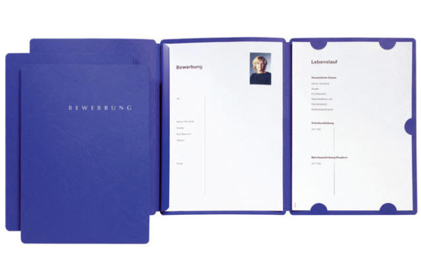 PAGNA Bewerbungsmappe Select 22002-02 blau 3-teilig