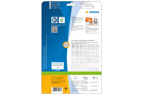 HERMA Etiketten PREMIUM 97x42.3mm 5056 weiss,perm. 300 St./25 Bl.