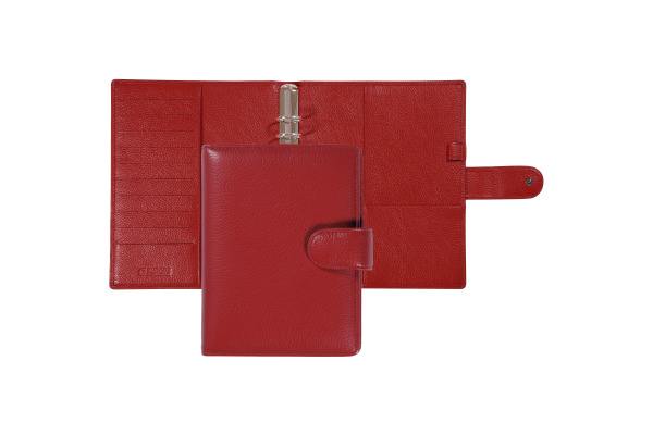 SUCCES Agenda A5 Ringbuch Cadiz 84736545U Leder rot 18.5x23.6cm