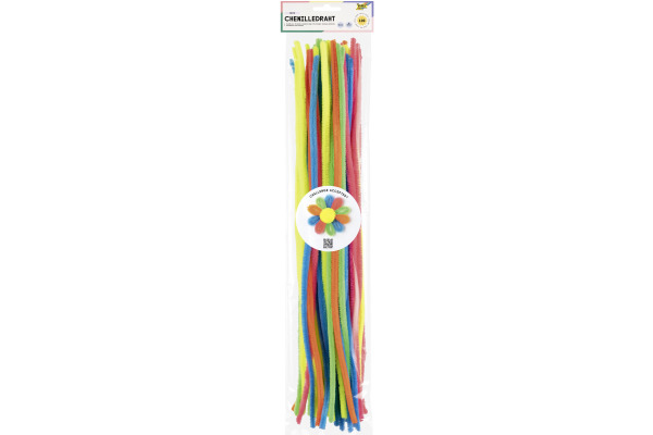 FOLIA Chenilledraht 8mmx50cm 778194 neon 100 Stück