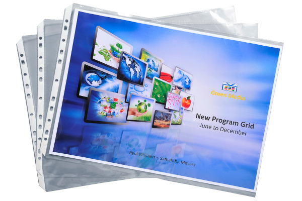 EXACOMPTA Zeigetaschen, glatt A3 5934E PP, gelocht, 55my