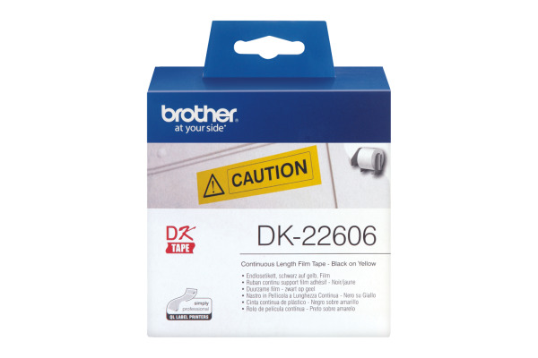 PTOUCH Endlos-Etiketten 62mmx15.24m DK-22606 QL-500/550 Film gelb Rolle