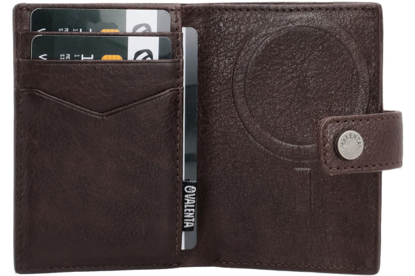 VALENTA Card Wallet Leather 588560 Luxe Chocolate