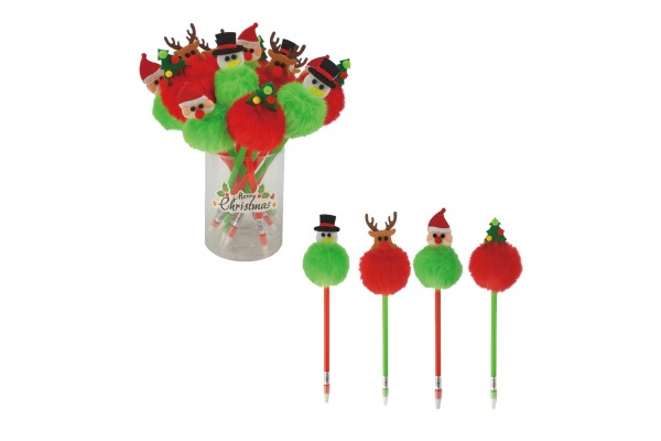 ROOST Kugelschreiber PomPom XBP-002 X-mas 4 ass.