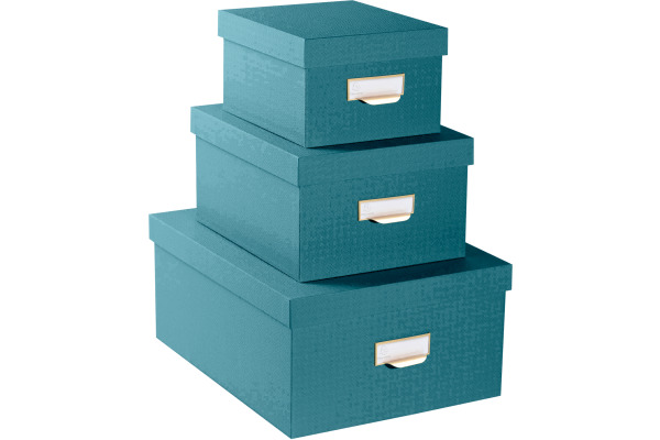 EXACOMPTA Ablagebox OfficeByMe 79603E blaugrün 3er-Set
