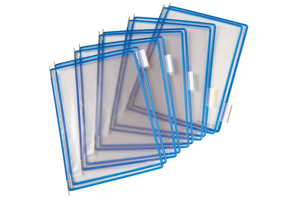 TARIFOLD T-Display Drehtasche A4 114001 PVC inkl. 5 Tabs blau 10 Stk.