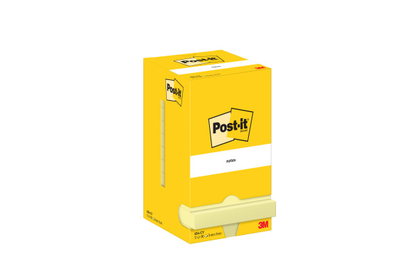 POST-IT Block 76x76mm 654 CY Gelb 12x100 Blatt