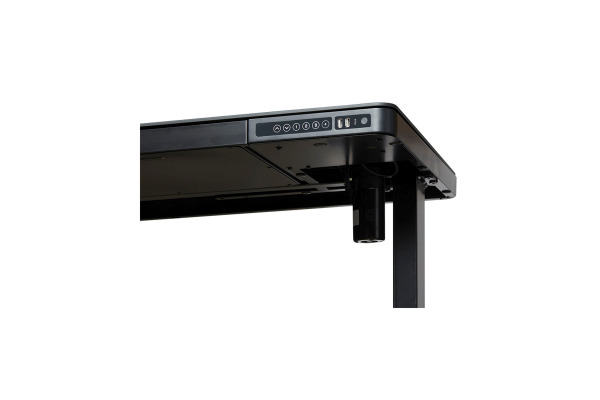 CONTINI Bürotisch ET118 120x60cm 102197 schwarz, Glas