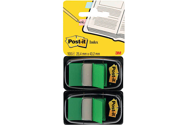 POST-IT Index 2er Set 25,4x43,2mm 680-G2 grün 2x50 Stück