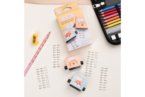 LITTLEDOT Rechenrally Rollstempelset 160ROLLST Minus & Plus Rechnen, Zahlen