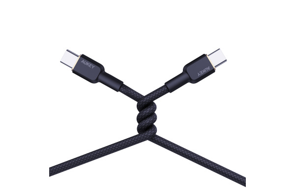AUKEY Cable USB-C-to-C KevlarCore CB-NCC2BK N ylon Braided,1.8m,60W, Bl.