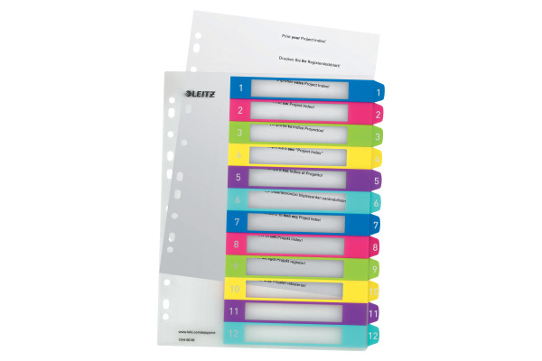 LEITZ Register PP WOW A4+ 12440000 multicolor 1-12