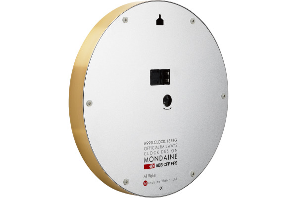 MONDAINE Wanduhr 250mm A990.18SB weiss/gold