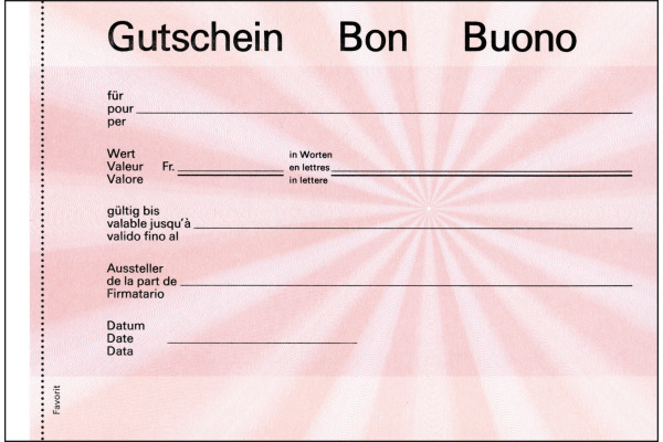 FAVORIT Gutscheine A6 2056 ROT rot 25 Blatt