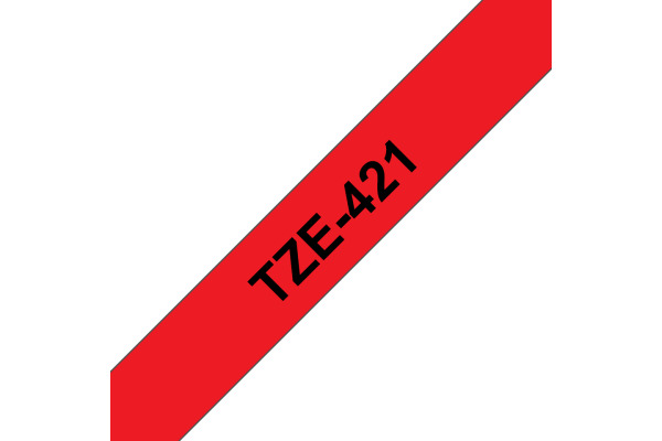 PTOUCH Band, laminiert schwarz/rot TZe-421 PT-1280VP 9 mm