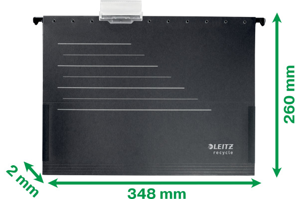 LEITZ Hängemappe Recycle A4 19220095 schwarz, Karton