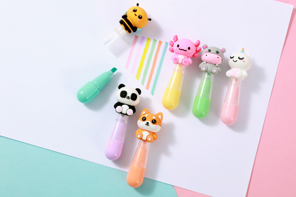 I-TOTAL Textmarker XL2306S Cute Animals, ass. 6 Stück