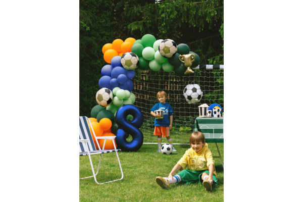 PARTYDECO Folienballons 33x33cm&34cm FB301 Pokal mit Bällen 4 Stück