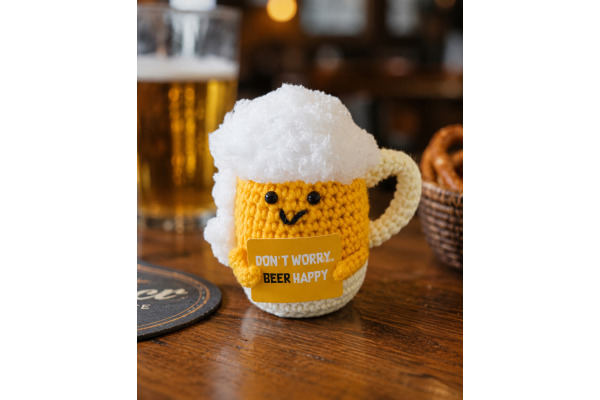 I AM CREA Positive Beer 9.5cm 1000-2454 gelb