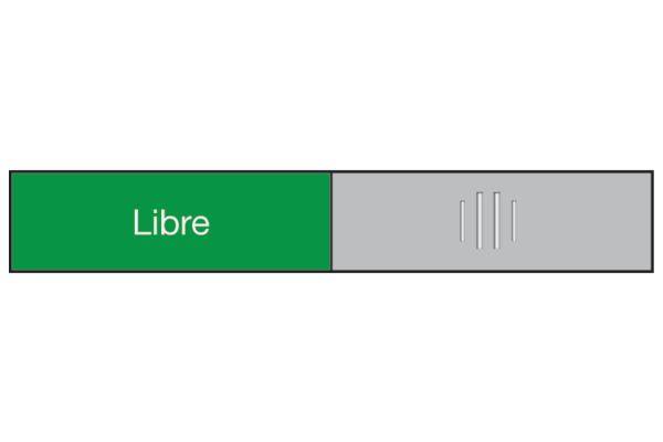 BEREC Türschild 37,4x152mm 314.088 Alu, Libre-Occupé
