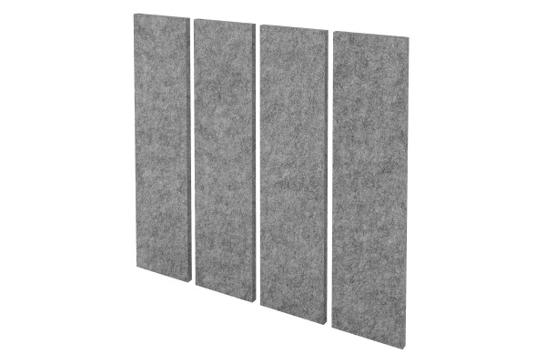 APOLLO Akustik-Wandpaneelen 100x25cm VAWP100/5 grau 4 Stück