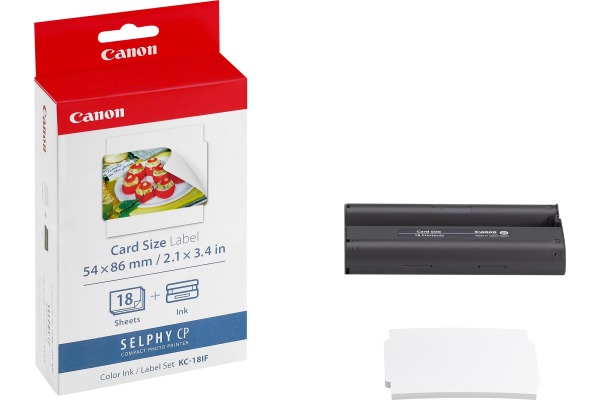 CANON Farbtinte/Kleberset 8,6x5,4cm KC18IF CP 100 (Card Size) 18 Blatt
