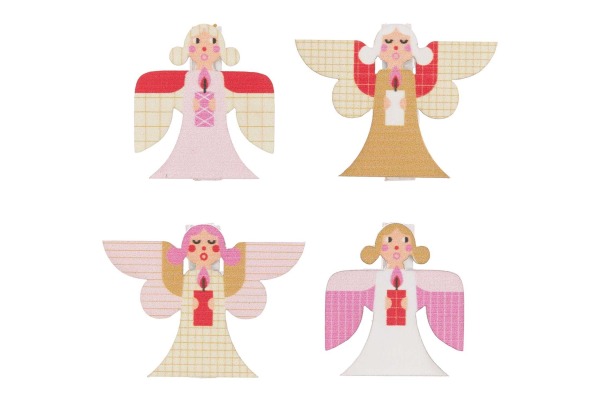 RICO DESI Deko-Clips Engel 3.5cm 7040.31.2 4 Stück