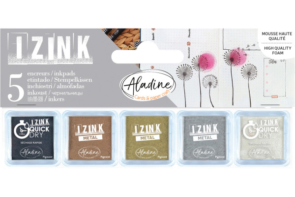 ALADINE Stempelkissen 03945 metallic 5 Stück