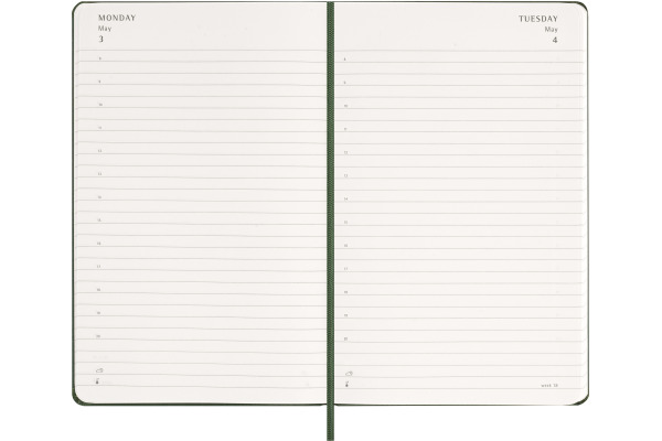 MOLESKINE Agenda Classic Large 2027 DHK1512DC 1T/1S myrtengrün HC 13x21cm