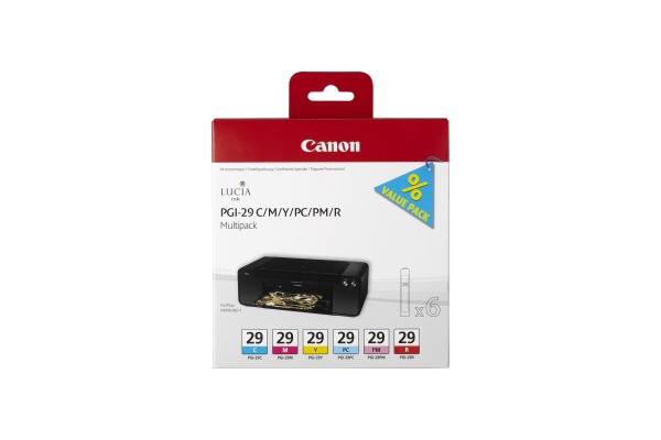 CANON Multip. MBK/PBK/DGY/GY/LGY/CO PGI-29 PIXMA Pro-1 6x36ml