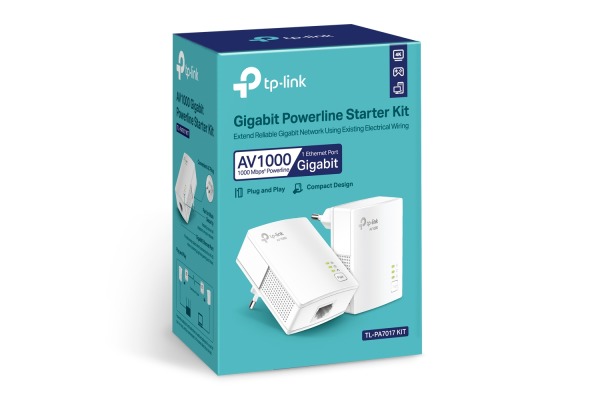 TP-LINK Gigabit Powerline Starter Kit AV1000 TL-PA7017 KIT