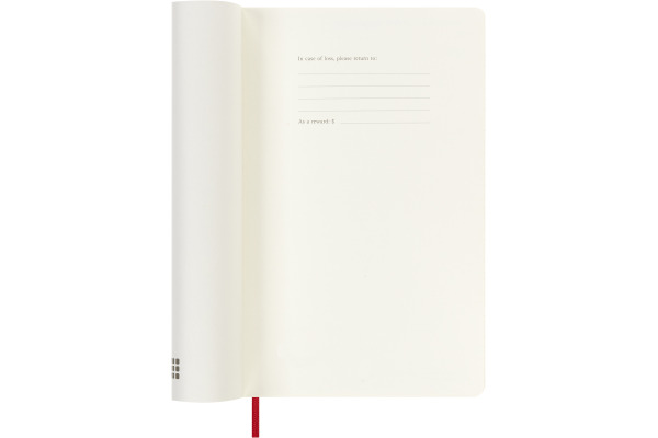 MOLESKINE Wochen-Notizkalender 26/27 DSF218WN3 18M liniert SC rot 13x21cm